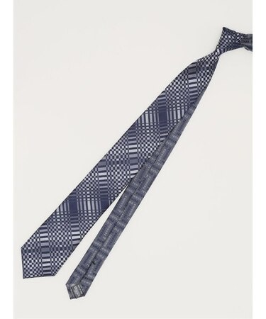 シルク パネル柄 ナロータイ 7.0cm幅