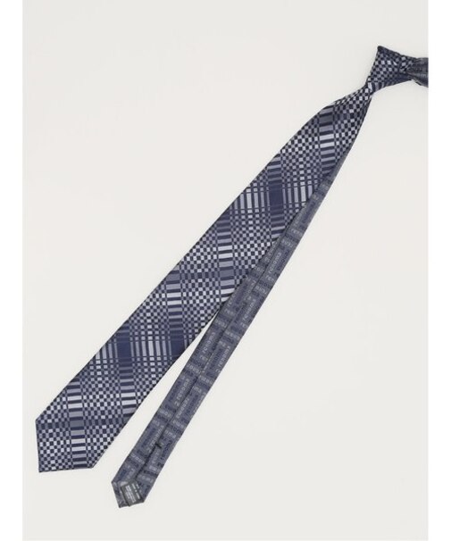 シルク パネル柄 ナロータイ 7.0cm幅