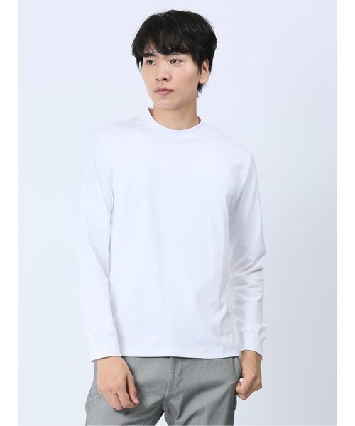 DRESS T-SHIRT】超長綿 クルーネック長袖Tシャツ｜タカキューの通販