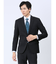 Woolen Tec On スリムフィット 2ボタンジャケット チェック紺(セットアップ可能)