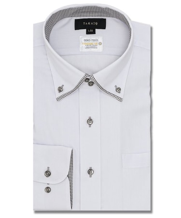 形態安定 吸水速乾 スタンダードフィット ドゥエボタンダウン長袖シャツ