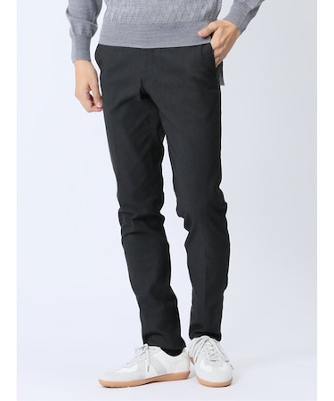 クロスストレッチ裏起毛 スリムフィット ノータックスラックス ピケグレー(セットアップ可能)