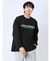 【WEB限定】ミンズクローゼット/mihns closet モノトーンプリント クルー長袖Tシャツ