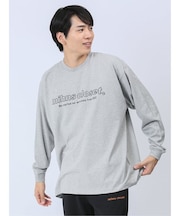 【WEB限定】ミンズクローゼット/mihns closet モノトーンプリント クルー長袖Tシャツ