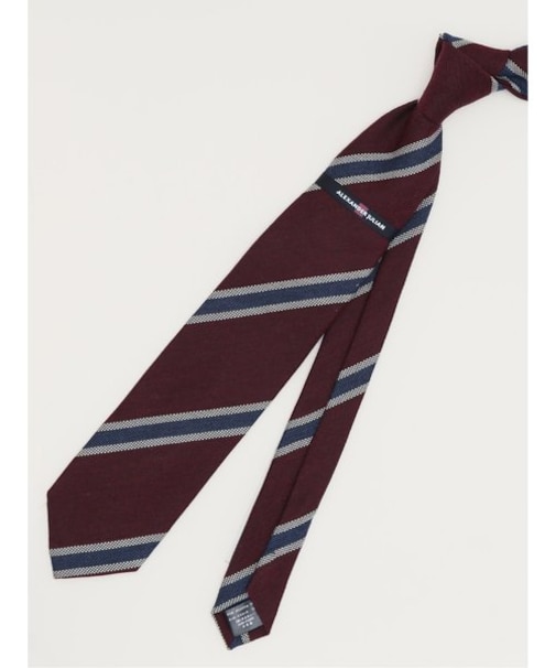 国産ウールライク ストライプ柄 レギュラータイ 8.0cm幅