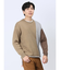 カシミアタッチ パネルクルーニット&長袖Tシャツ アンサンブル