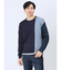 カシミアタッチ パネルクルーニット&長袖Tシャツ アンサンブル