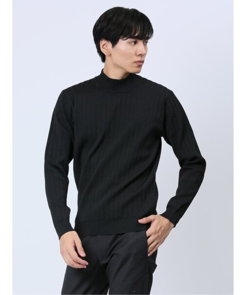 プレーティング モックネック ニット