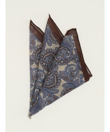 イタリア製コットンシルク チーフ