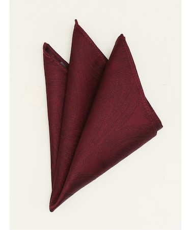 シルク ペイズリー無地チーフ