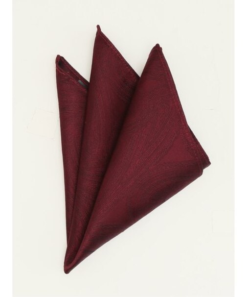 シルク ペイズリー無地チーフ