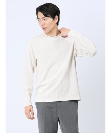 ジャガードモール クルーネック長袖Ｔシャツ
