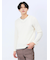 ワッフル裏起毛 フェイクVネック長袖Tシャツ