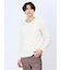 ワッフル裏起毛 フェイクVネック長袖Tシャツ