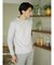 パールワッフル裏使い クルーネック長袖Ｔシャツ