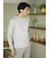 パールワッフル裏使い クルーネック長袖Ｔシャツ