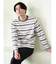 ポップコーンボーダー クルーネック長袖Tシャツ