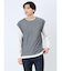 さまになる フェイクレイヤード クルーネック長袖Tシャツ