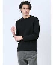 ロゴ切替 クルーネック長袖Tシャツ