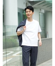 【DRESS T-SHIRT】綿ストレッチ クルーネック半袖Tシャツ