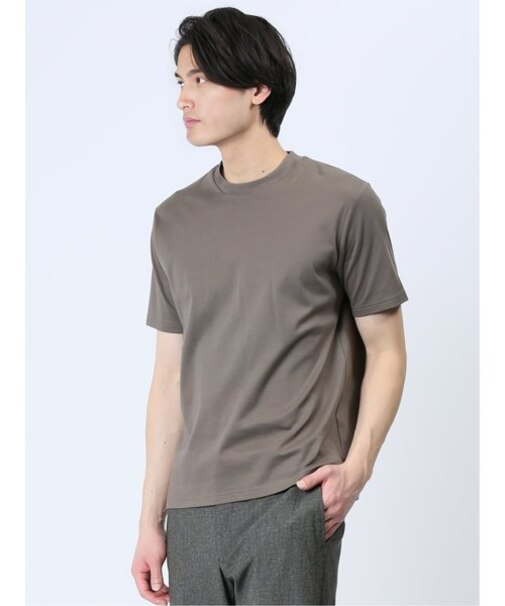 【DRESS T-SHIRT】綿ストレッチ クルーネック半袖Tシャツ