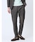 TechLinen スリムフィット ノータックパンツ 茶(セットアップ可能)