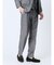 TechLinen スリムフィット ノータックパンツ グレー(セットアップ可能)