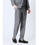 TechLinen スリムフィット ノータックパンツ グレー(セットアップ可能)