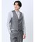 TechLinen スリムフィット ジレベスト グレー(セットアップ可能)