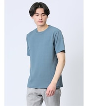 ふくれチェック クルーネック半袖Ｔシャツ