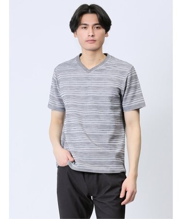 タックボーダー Vネック半袖Ｔシャツ