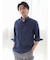 TechLinen スタンドカラー 7分袖シャツ