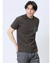 カットサッカー クルーネック半袖Tシャツ