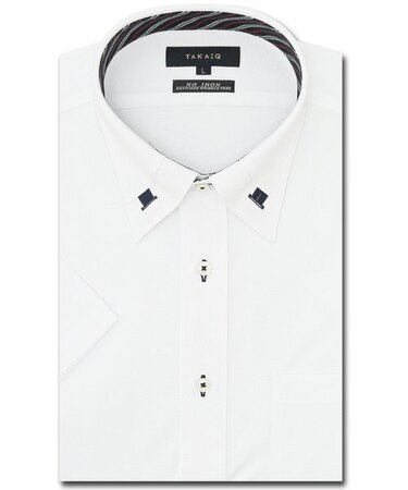 ノーアイロンストレッチ スタンダードフィット ボタンダウン半袖ニットシャツ