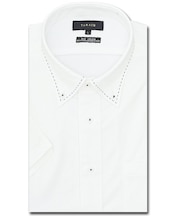 ノーアイロンストレッチ スタンダードフィット ボタンダウン半袖ニットシャツ