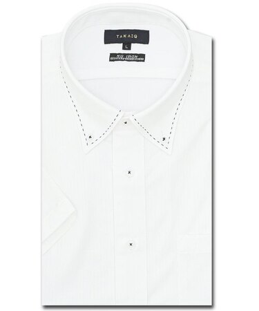 ノーアイロンストレッチ スタンダードフィット ボタンダウン半袖ニットシャツ