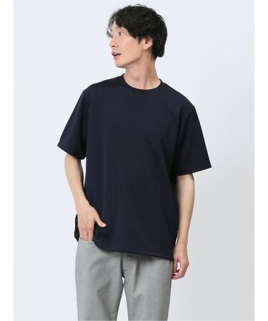 ふくれジャガード クルーネック半袖Tシャツ