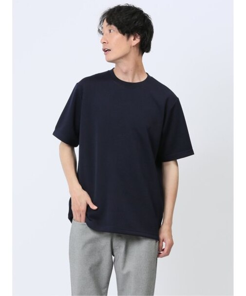 ふくれジャガード クルーネック半袖Tシャツ