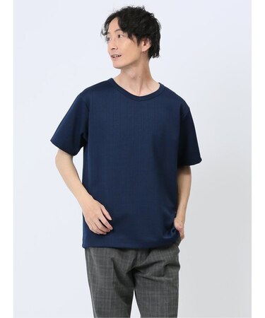 ふくれジャガード Vネック半袖Tシャツ