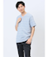 タックボーダー ダブルVネック半袖Ｔシャツ
