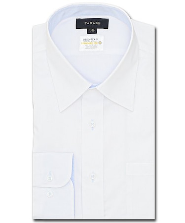 形態安定 吸水速乾 スタンダードフィット レギュラーカラー長袖シャツ