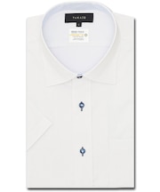 形態安定 吸水速乾 スタンダードフィット ワイドカラー半袖シャツ