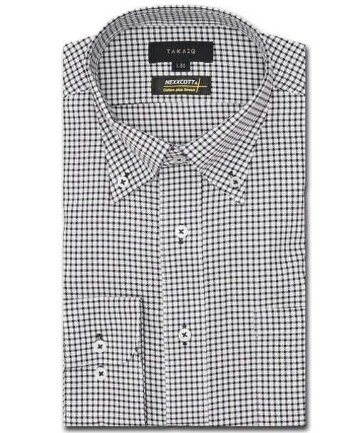 ネクスコットプラス スタンダードフィット ボタンダウン長袖シャツ