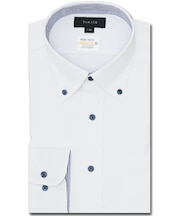 形態安定 吸水速乾 スタンダードフィット ボタンダウン長袖シャツ