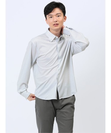 ModernRelax ストレッチ ボタンダウン長袖シャツ