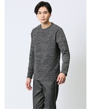 ストレッチジャガード クルーネック長袖Tシャツ