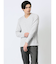 ふくれストライプ Vネック長袖Tシャツ