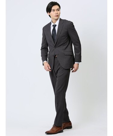 ストレッチウォッシャブル レギュラーフィット 2ボタン2ピーススーツ ピンヘッドグレー