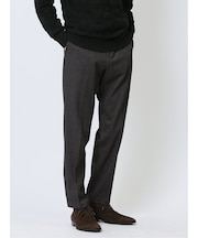 TechMove スリムフィット ノータックパンツ 組織茶(セットアップ可能)