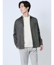 マイクロピーチ レギュラーカラー長袖シャツ